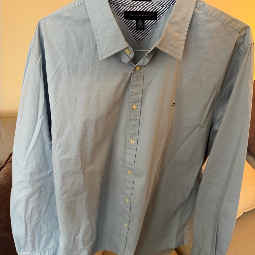 Tommy Hilfiger Men's Blue Button Down Shirt